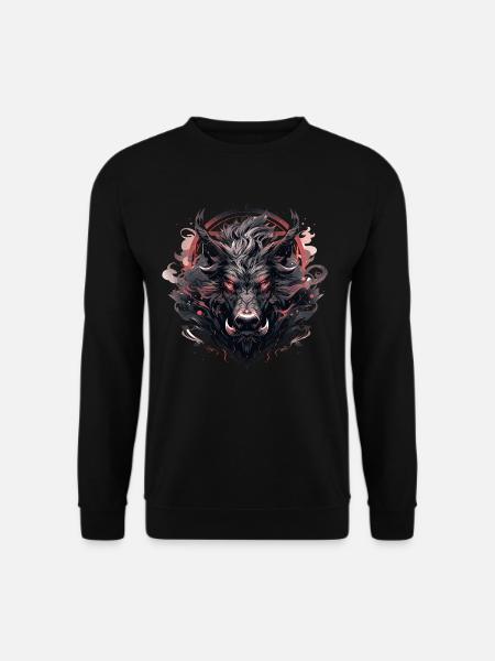 Mecha Tier Tiger Wolf Fuchs Pferd Cyborg - Unisex Pullover - Schwarz