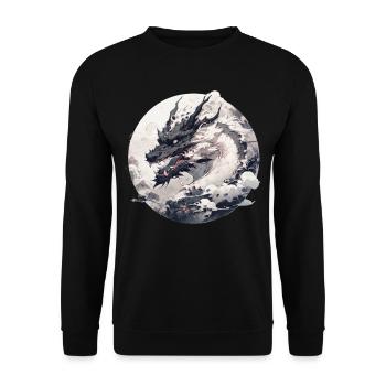Mecha Tier Tiger Wolf Fuchs Pferd Cyborg - Unisex Pullover - Schwarz - Vorne - Alina (178cm) & Michal (187cm)