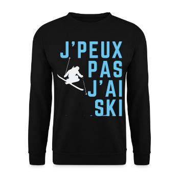 J'peux pas j'ai ski - Sweat-shirt Unisexe - noir - Devant - Alina (178cm) & Michal (187cm)
