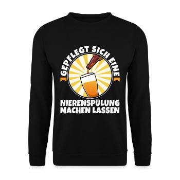 Well-groomed to have a kidney irrigation - Unisex Sweatshirt - black - Front - Alina (178cm) & Michal (187cm)