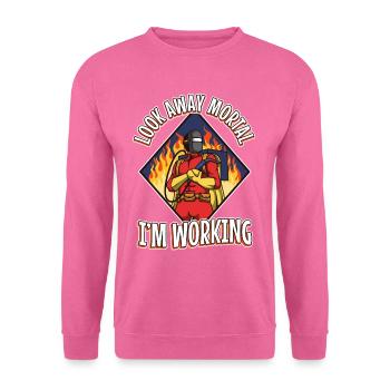 Détourne le regard, mortel, je travaille - Sweat-shirt Unisexe - rose - Devant