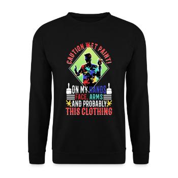 Wet paint - Unisex Pullover - Schwarz - Vorne - Alina (178cm) & Michal (187cm)