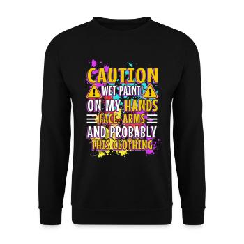 Wet paint - Unisex Sweatshirt - black - Front - Alina (178cm) & Michal (187cm)