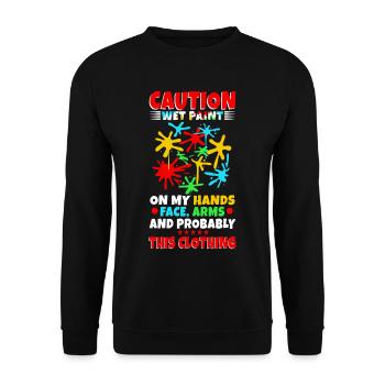 Wet paint - Unisex Sweatshirt - black - Front - Alina (178cm) & Michal (187cm)