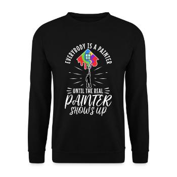 Tout le monde est peintre jusqu’au vrai peintre - Sweat-shirt Unisexe - noir - Devant - Alina (178cm) & Michal (187cm)