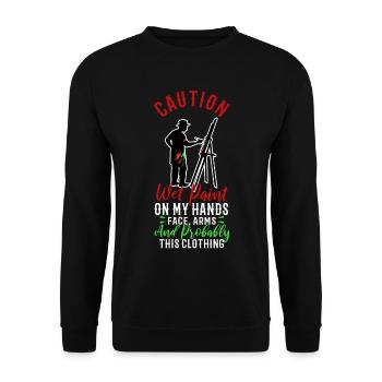 Wet paint - Unisex Pullover - Schwarz - Vorne - Alina (178cm) & Michal (187cm)