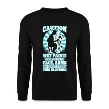Wet paint - Unisex Pullover - Schwarz - Vorne - Alina (178cm) & Michal (187cm)