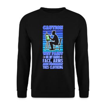 Wet paint - Unisex Pullover - Schwarz - Vorne - Alina (178cm) & Michal (187cm)