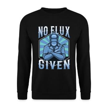 No flux given - Unisex Pullover - Schwarz - Vorne - Alina (178cm) & Michal (187cm)