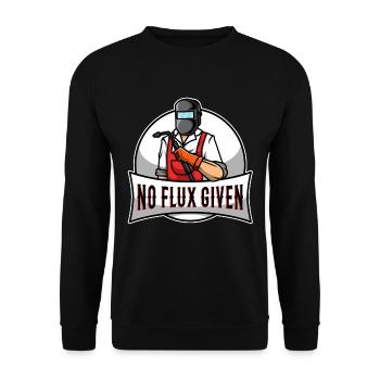 No flux given - Unisex Pullover - Schwarz - Vorne - Alina (178cm) & Michal (187cm)