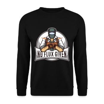 No flux given - Unisex Pullover - Schwarz - Vorne - Alina (178cm) & Michal (187cm)