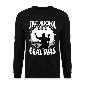 Deux alcools s’il vous plaît quoi qu’il arrive - Sweat-shirt Unisexe - noir - Devant - Alina (178cm) & Michal (187cm)