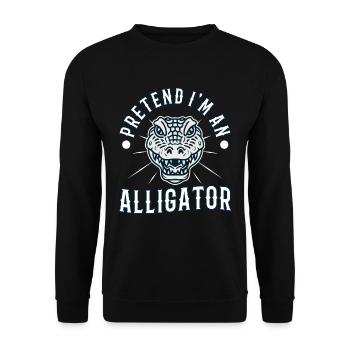 Pretend I'm An Alligator - Unisex Sweatshirt - black - Front - Alina (178cm) & Michal (187cm)