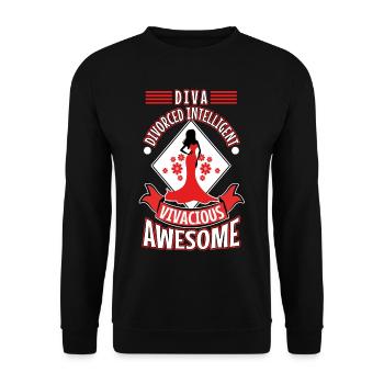 Divorce Diva - Unisex Sweatshirt - black - Front - Alina (178cm) & Michal (187cm)