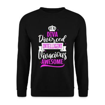 Divorce Diva - Unisex Sweatshirt - black - Front - Alina (178cm) & Michal (187cm)