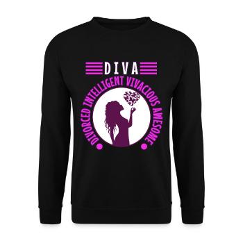 Divorce Diva - Unisex Sweatshirt - black - Front - Alina (178cm) & Michal (187cm)