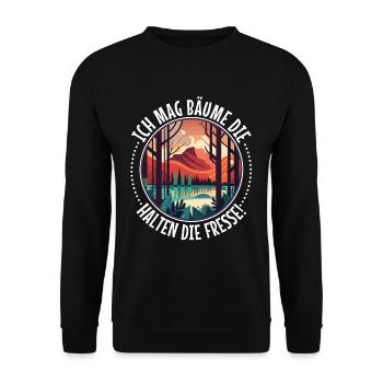 I like trees that hold the food - Unisex Sweatshirt - black - Front - Alina (178cm) & Michal (187cm)