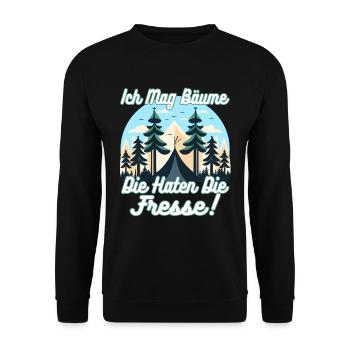 J’aime les arbres qui retiennent la nourriture - Sweat-shirt Unisexe - noir - Devant - Alina (178cm) & Michal (187cm)