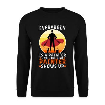 Tout le monde est peintre jusqu’au vrai peintre - Sweat-shirt Unisexe - noir - Devant - Alina (178cm) & Michal (187cm)