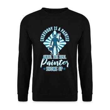 Tout le monde est peintre jusqu’au vrai peintre - Sweat-shirt Unisexe - noir - Devant - Alina (178cm) & Michal (187cm)