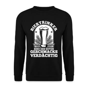 Les buveurs de bière sont soupçonnés d’avoir bon goût - Sweat-shirt Unisexe - noir - Devant - Alina (178cm) & Michal (187cm)