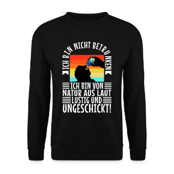 Je ne suis pas ivre, la nature bruyante, drôle et - Sweat-shirt Unisexe - noir - Devant - Alina (178cm) & Michal (187cm)