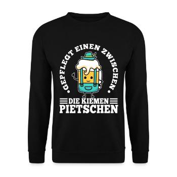 Gepflegt einen zwischen die Kiemen peitschen - Unisex Pullover - Schwarz - Vorne - Alina (178cm) & Michal (187cm)