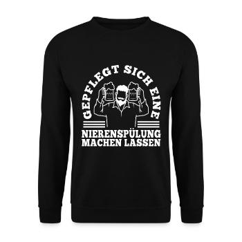 Well-groomed to have a kidney irrigation - Unisex Sweatshirt - black - Front - Alina (178cm) & Michal (187cm)