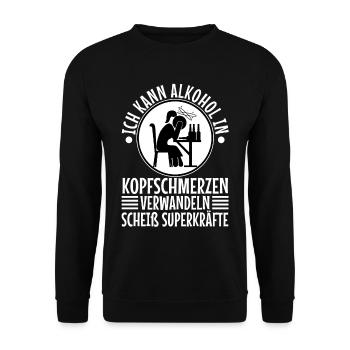Transformez l’alcool en casse-tête - Sweat-shirt Unisexe - noir - Devant - Alina (178cm) & Michal (187cm)