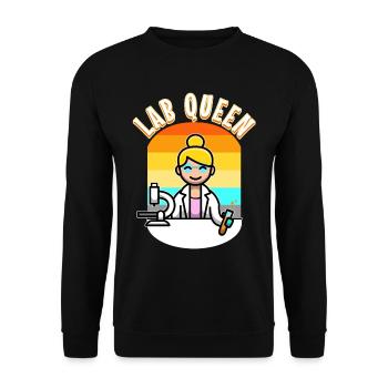 Lab Queen - Unisex Sweatshirt - black - Front - Alina (178cm) & Michal (187cm)
