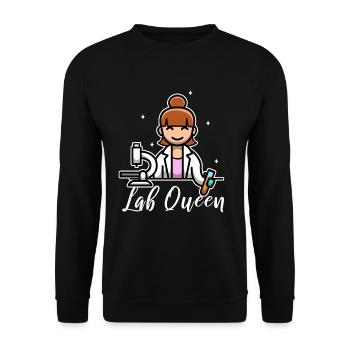 Lab Queen - Unisex Pullover - Schwarz - Vorne - Alina (178cm) & Michal (187cm)