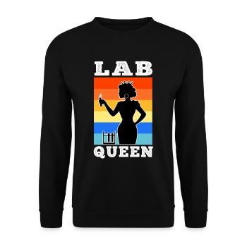 Lab Queen - Unisex Sweatshirt - black - Front - Alina (178cm) & Michal (187cm)