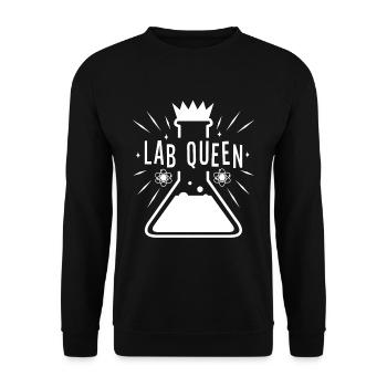 Lab Queen - Unisex Pullover - Schwarz - Vorne - Alina (178cm) & Michal (187cm)