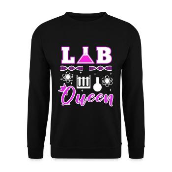 Lab Queen - Unisex Pullover - Schwarz - Vorne - Alina (178cm) & Michal (187cm)