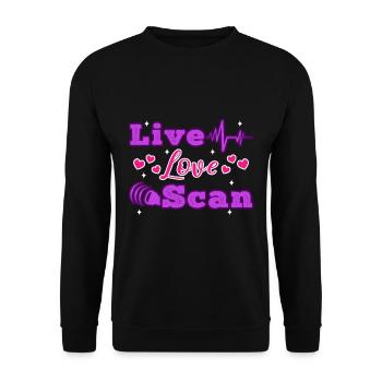 Live Love Scan - Unisex Sweatshirt - black - Front - Alina (178cm) & Michal (187cm)