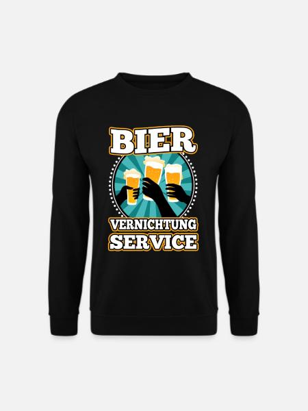Bier Vernichtungsservice - Unisex Pullover - Schwarz