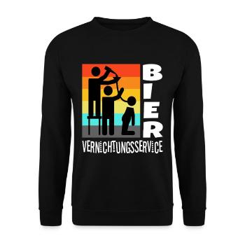 Service de destruction de bière - Sweat-shirt Unisexe - noir - Devant - Alina (178cm) & Michal (187cm)