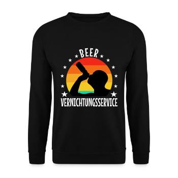 Service de destruction de bière - Sweat-shirt Unisexe - noir - Devant - Alina (178cm) & Michal (187cm)