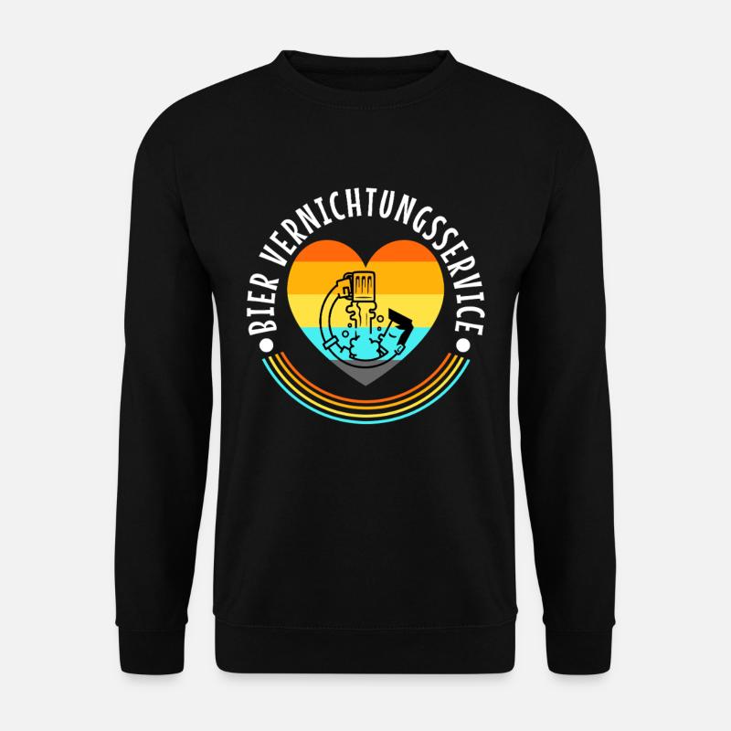Bier Vernichtungsservice - Unisex Pullover - Schwarz