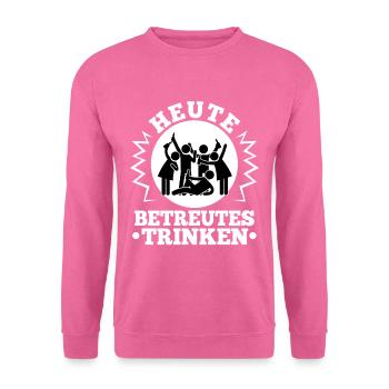La consommation supervisée d’alcool d’aujourd’hui - Sweat-shirt Unisexe - rose - Devant