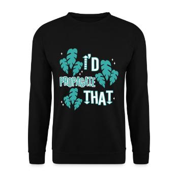 I'd Propagate That - Unisex Pullover - Schwarz - Vorne - Alina (178cm) & Michal (187cm)