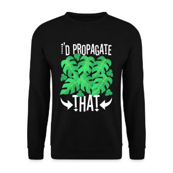 I'd Propagate That - Unisex Pullover - Schwarz - Vorne - Alina (178cm) & Michal (187cm)