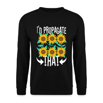 I'd Propagate That - Unisex Pullover - Schwarz - Vorne - Alina (178cm) & Michal (187cm)