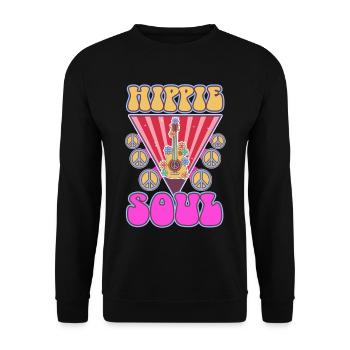 Âme hippie - Sweat-shirt Unisexe - noir - Devant - Alina (178cm) & Michal (187cm)