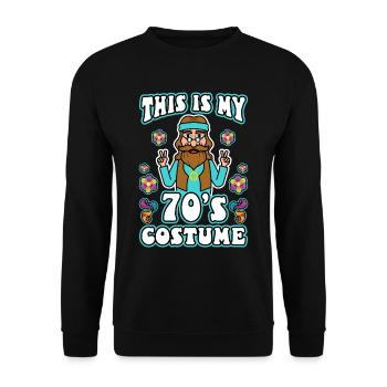 C’est mon costume des années 70 - Sweat-shirt Unisexe - noir - Devant - Alina (178cm) & Michal (187cm)