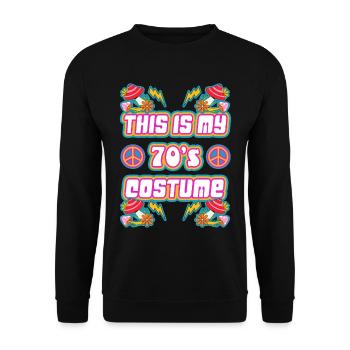 C’est mon costume des années 70 - Sweat-shirt Unisexe - noir - Devant - Alina (178cm) & Michal (187cm)
