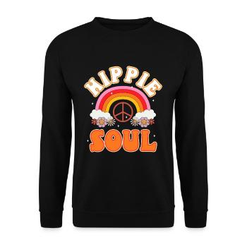 Âme hippie - Sweat-shirt Unisexe - noir - Devant - Alina (178cm) & Michal (187cm)