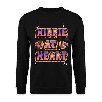Love is my weapon, music is my religion. - Unisex Sweatshirt - black - Front - Alina (178cm) & Michal (187cm)