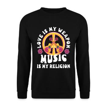 Bad vibes don’t go with my outfit - Unisex Pullover - Schwarz - Vorne - Alina (178cm) & Michal (187cm)