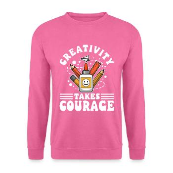 Creativity Takes Courage - Unisex Pullover - Pink - Vorne